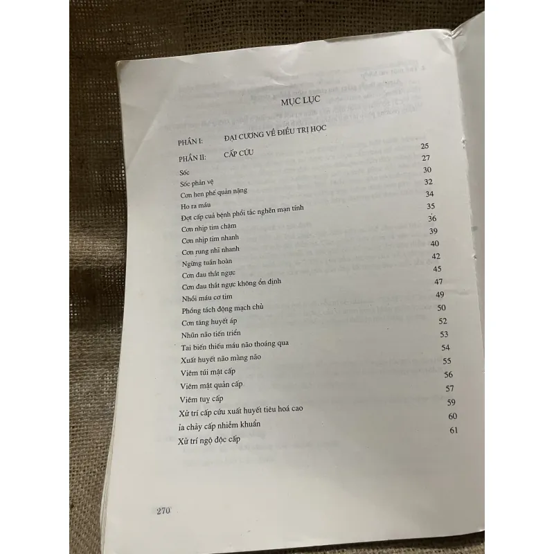 Điều trị học nội khoa tập một -sách y khổ lớn -270 trang  799776