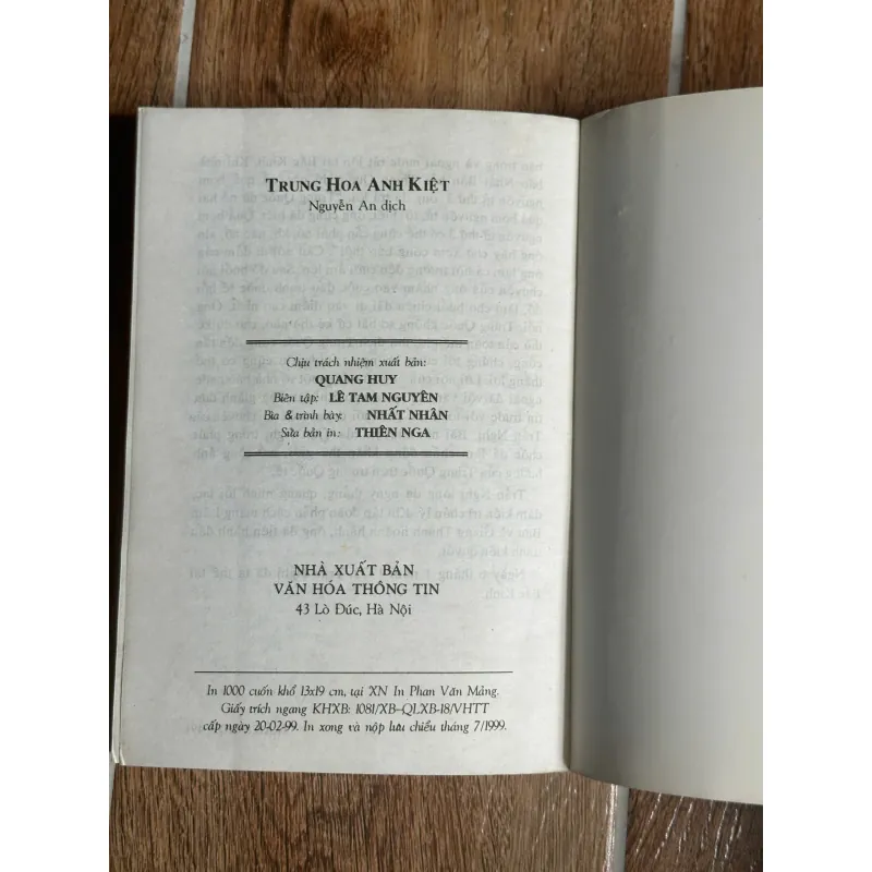 Trung Hoa Anh Kiệt - NXB Văn Hóa Thông Tin 1999 - Nguyễn An dịch 728066