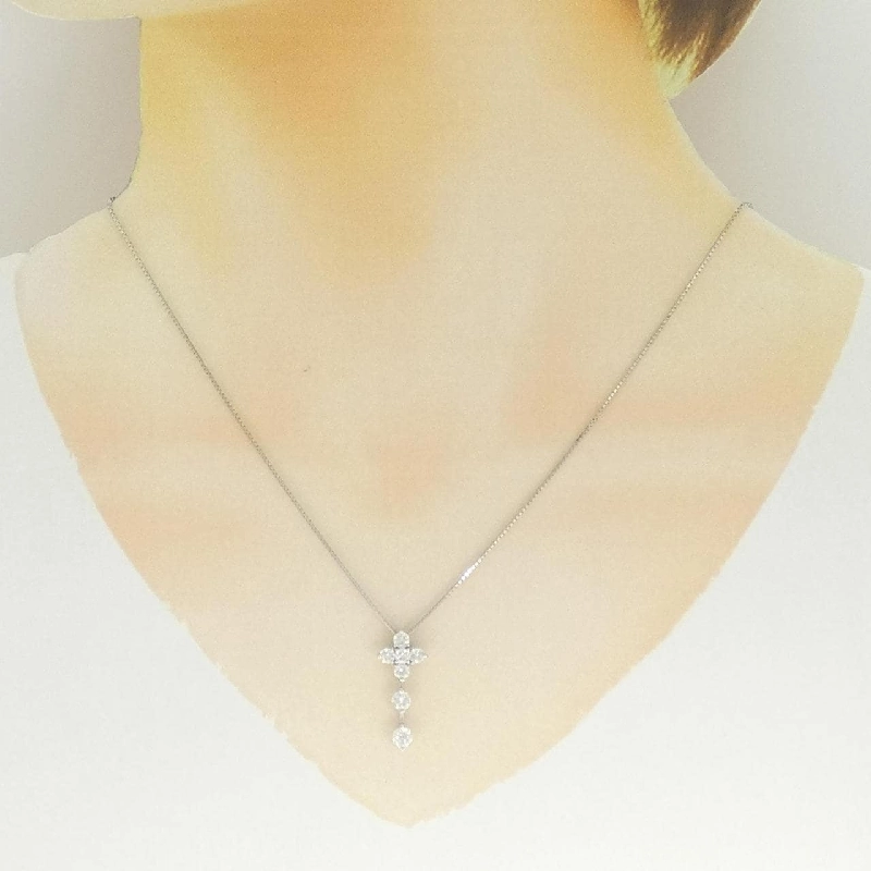 Dây chuyền kim cương hoa PT900/PT850 1.02CT - Hàng hiệu chính hãng 863552