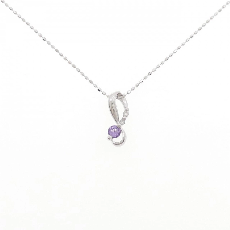 K18WG Mặt dây chuyền Amethyst - Hàng hiệu Authentic 859441