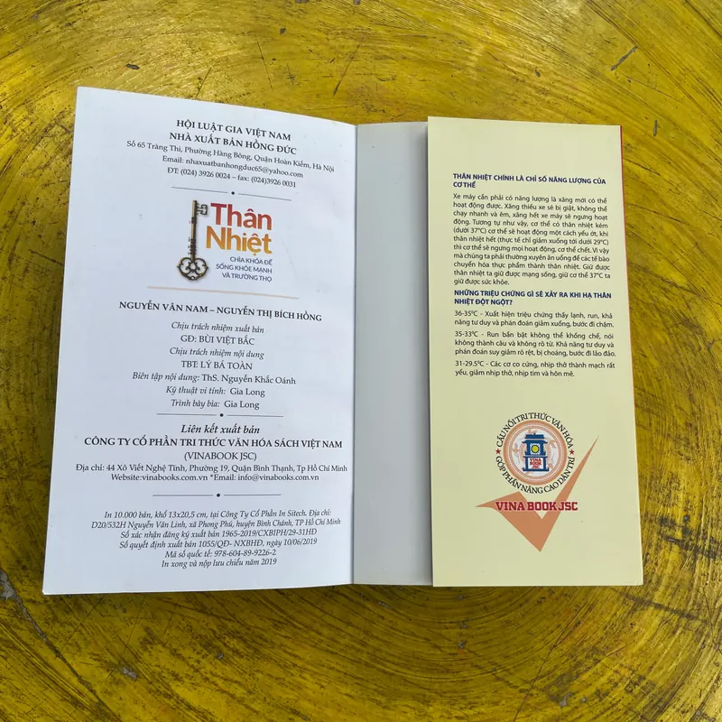 THÂN NHIỆT CHÌA KHOÁ ĐỂ SỐNG KHOẺ MẠNH VÀ TRƯỜNG THỌ- NGUYỄN VĂN NAM- NGUYỄN THỊ BÍCH HỒNG 564543