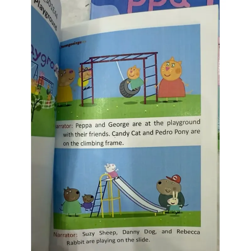 Sách - Peppa pig season 1 gộp 3 cuốn tặng đầy đủ video và audio, sách in nét đẹp 936381