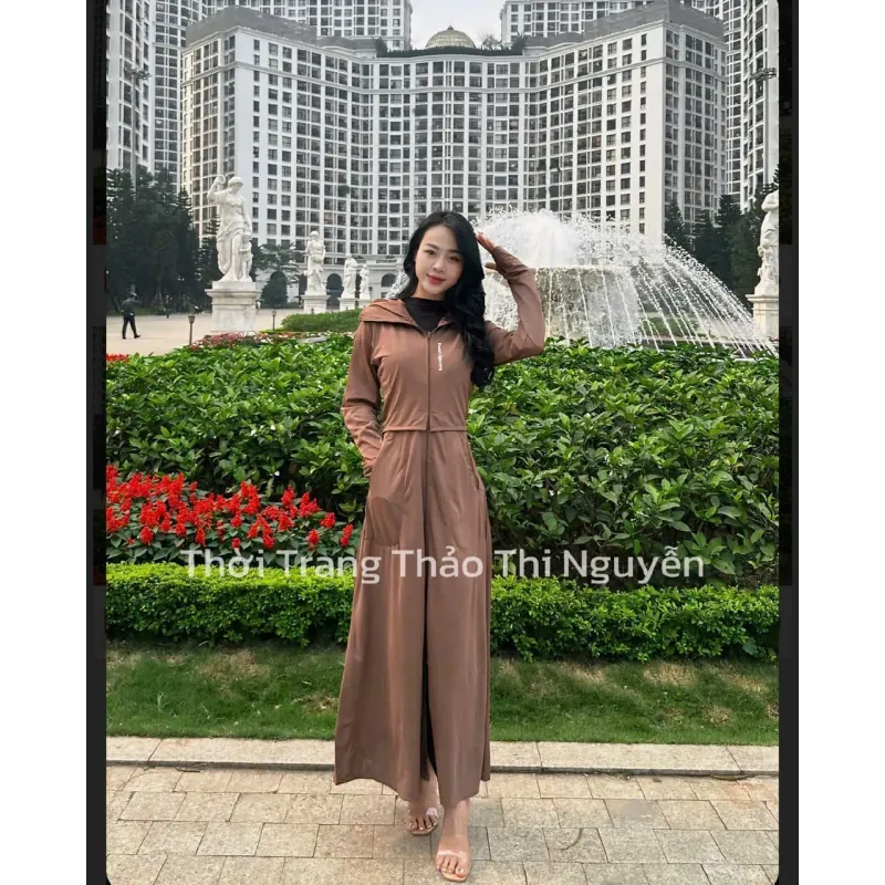 Áo chống nắng toàn thân 2 lớp croptop dày đẹp 971337