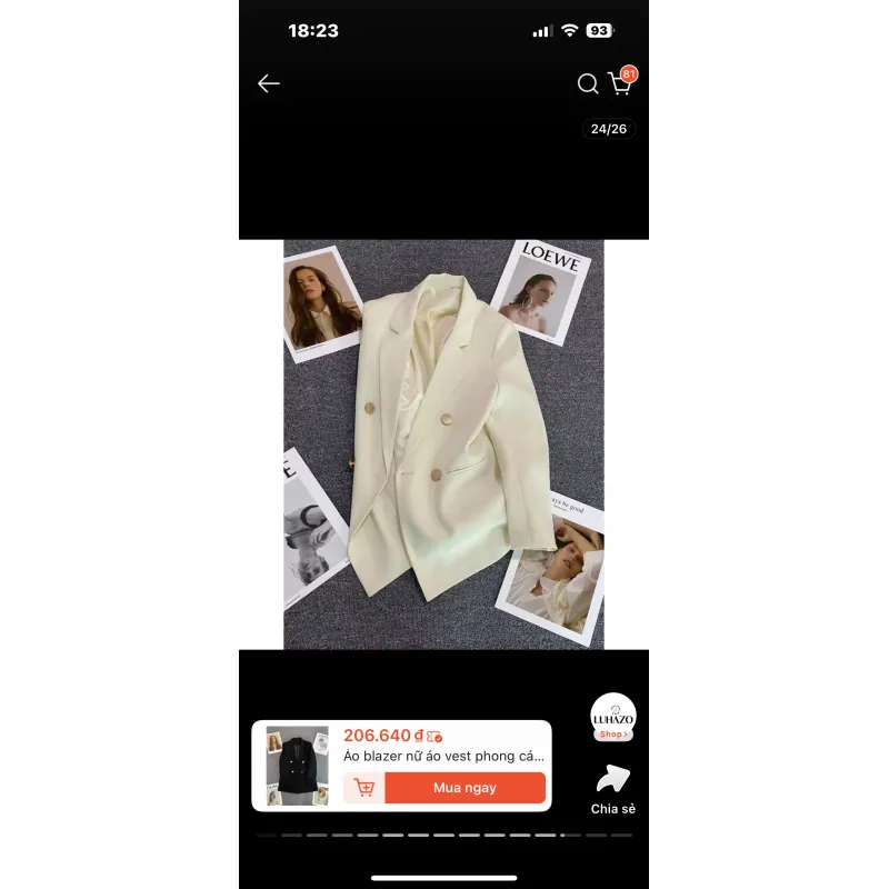 Áo blazer nữ size M 747394