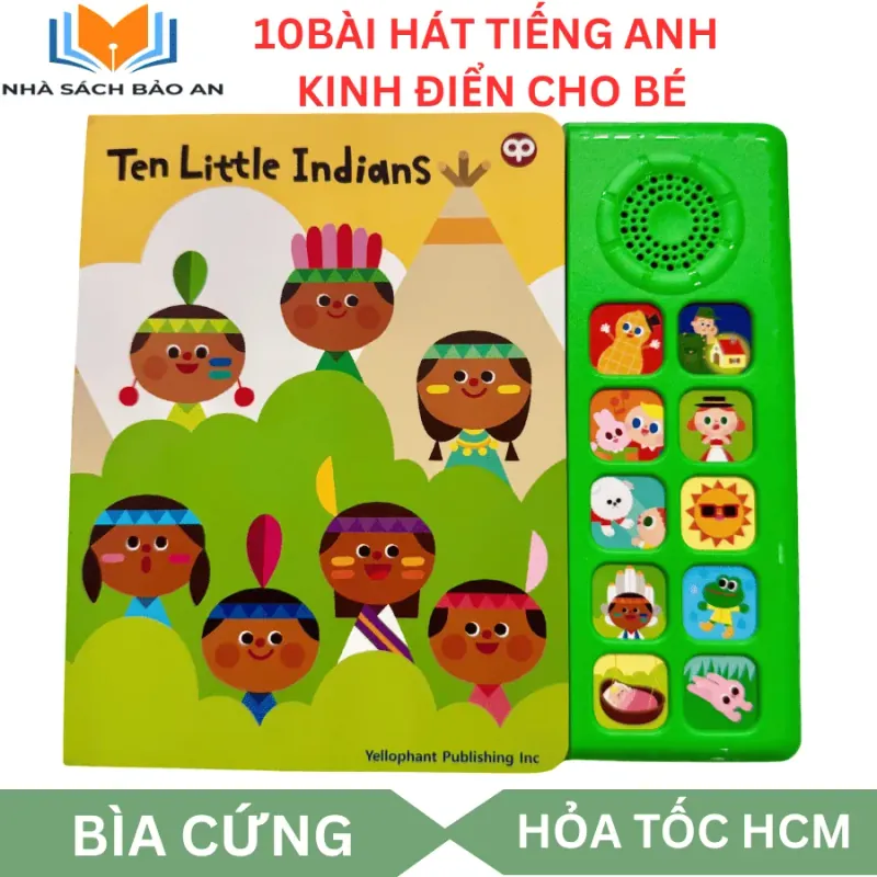 Sách nhạc tiếng anh super simple songs - Ten Little Indians gồm 10 bài hát 968736