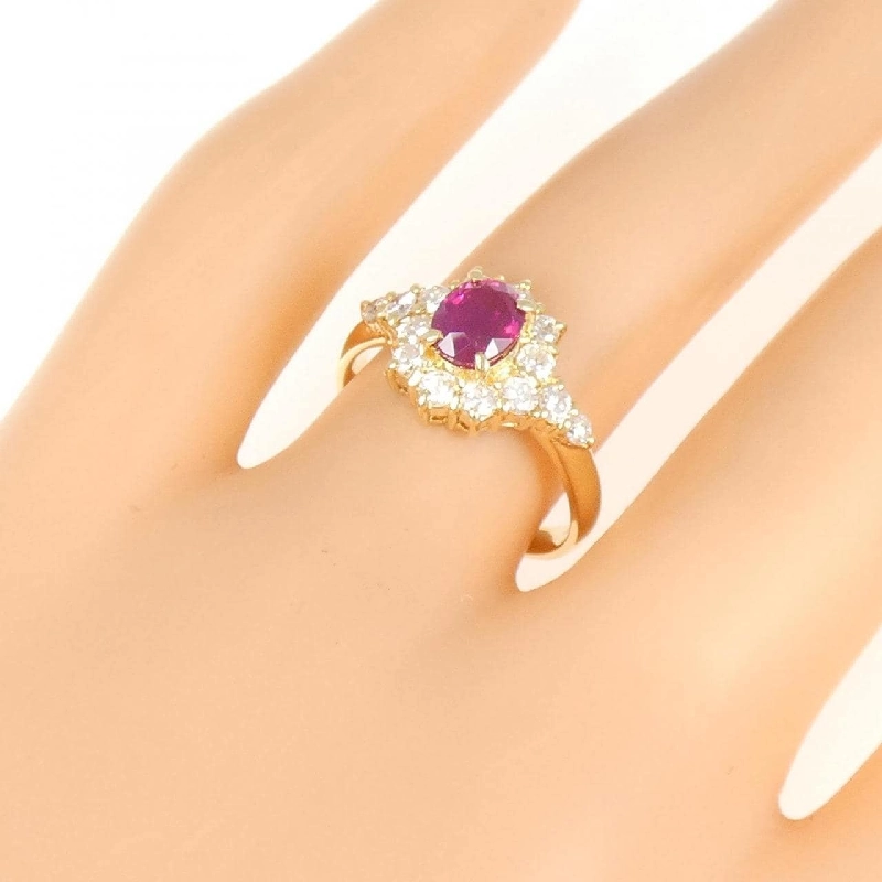 Nhẫn Ruby K18YG 0.85CT - Hàng hiệu Chính hãng 847856