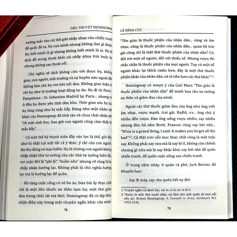 TIỂU THUYẾT HEMINGWAY - LÊ ĐÌNH CÚC 1013725