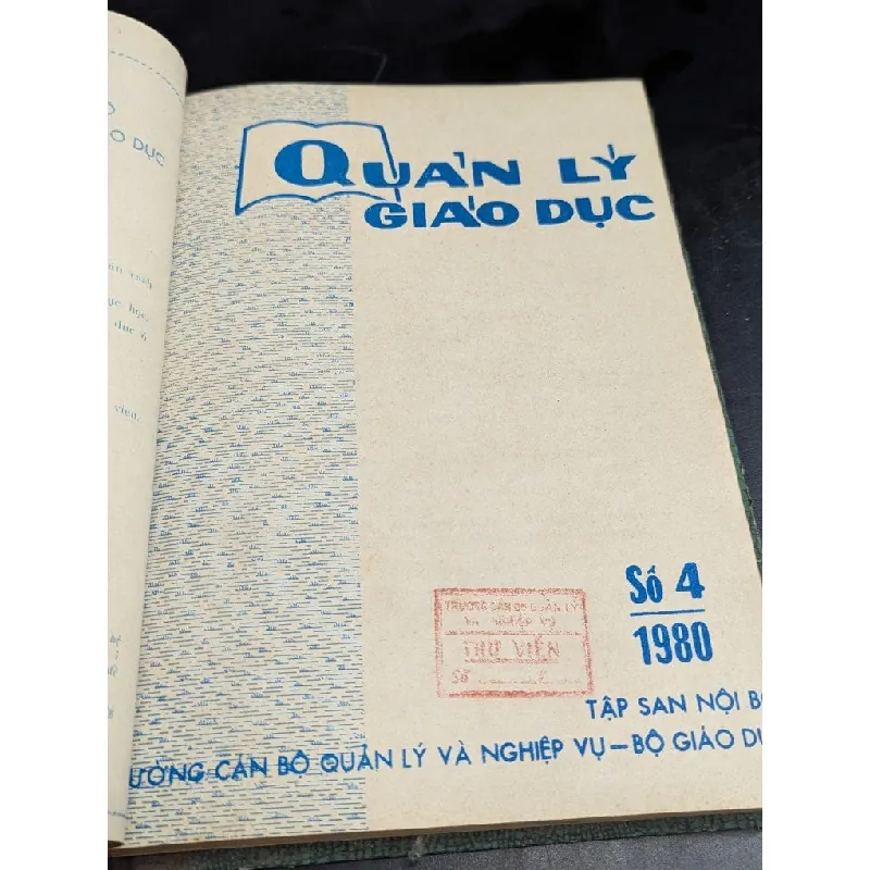 Tập san quản lý giáo dục - năm 1980 ( từ số 1 đến số 10 , có 1 số đôi ) 590923