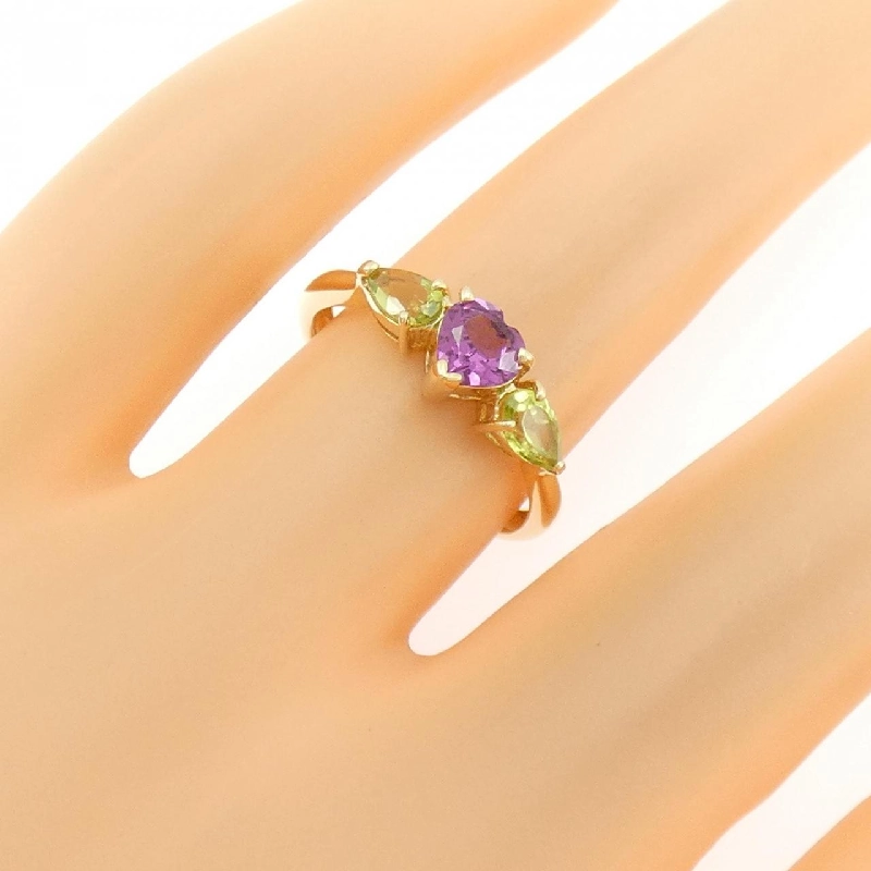 Nhẫn Garnet Hình Trái Tim K18YG - Hàng hiệu Chính hãng 852845