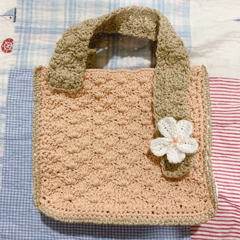 TÚI SỢI MÓC TAY HOẠ TIẾT DỄ THƯƠNG - HANDMADE CROCHET BAG 763510