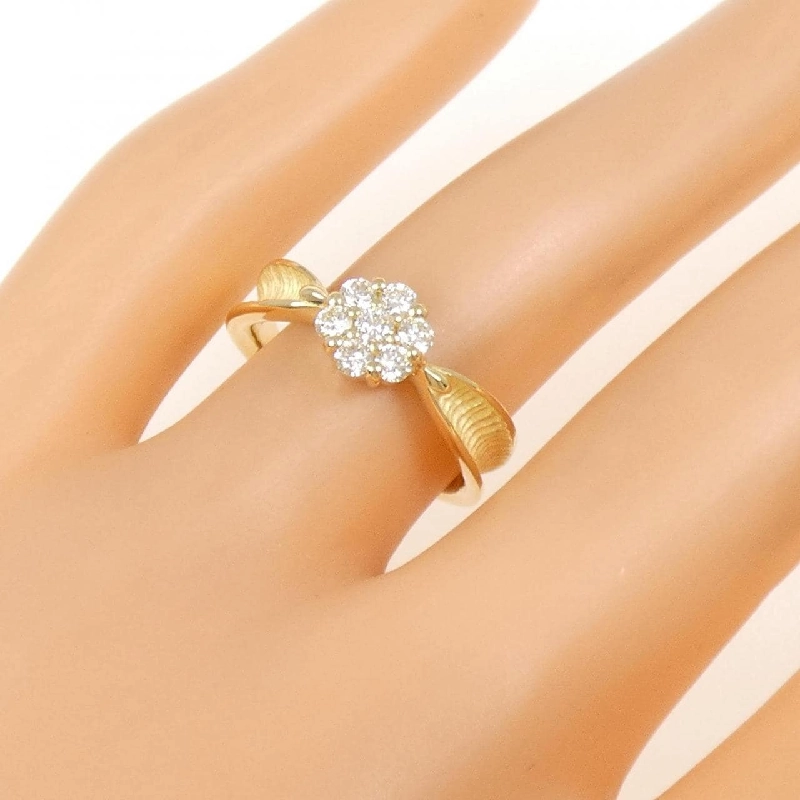 Nhẫn kim cương hoa K18YG 0.32CT - Hàng hiệu Authentic 848530
