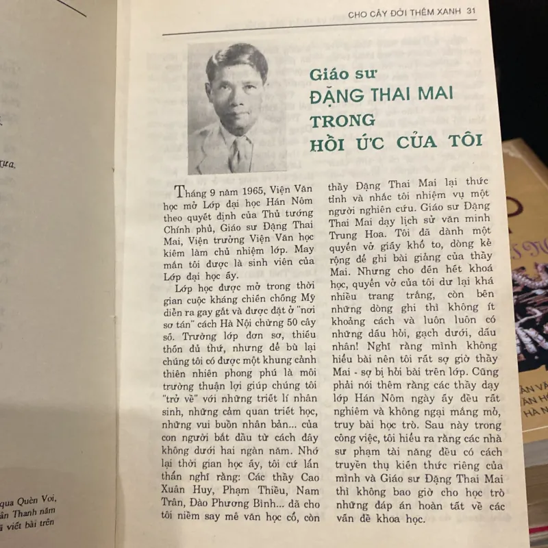 CHO CÂY ĐỜI THÊM XANH, Ấn phẩm kỉ niệm 40 năm thành lập TTKHXHNVQG (XB 1993) 760223