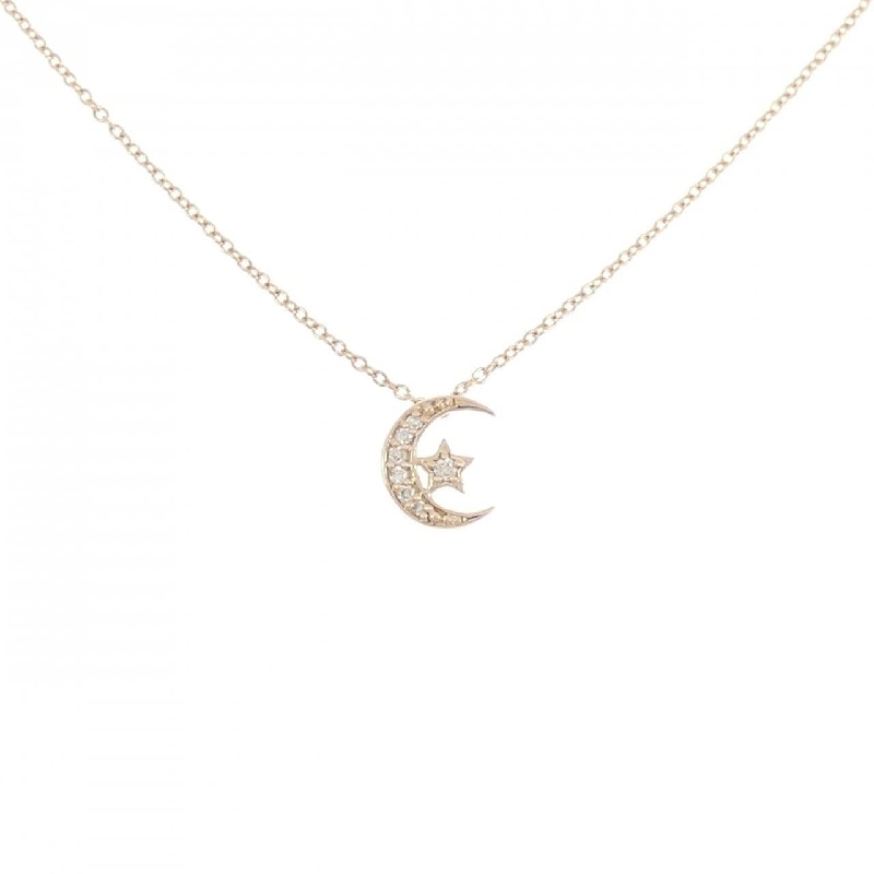 K18PG Mặt trăng×Ngôi sao Dây chuyền kim cương - Hàng hiệu Chính hãng 857621