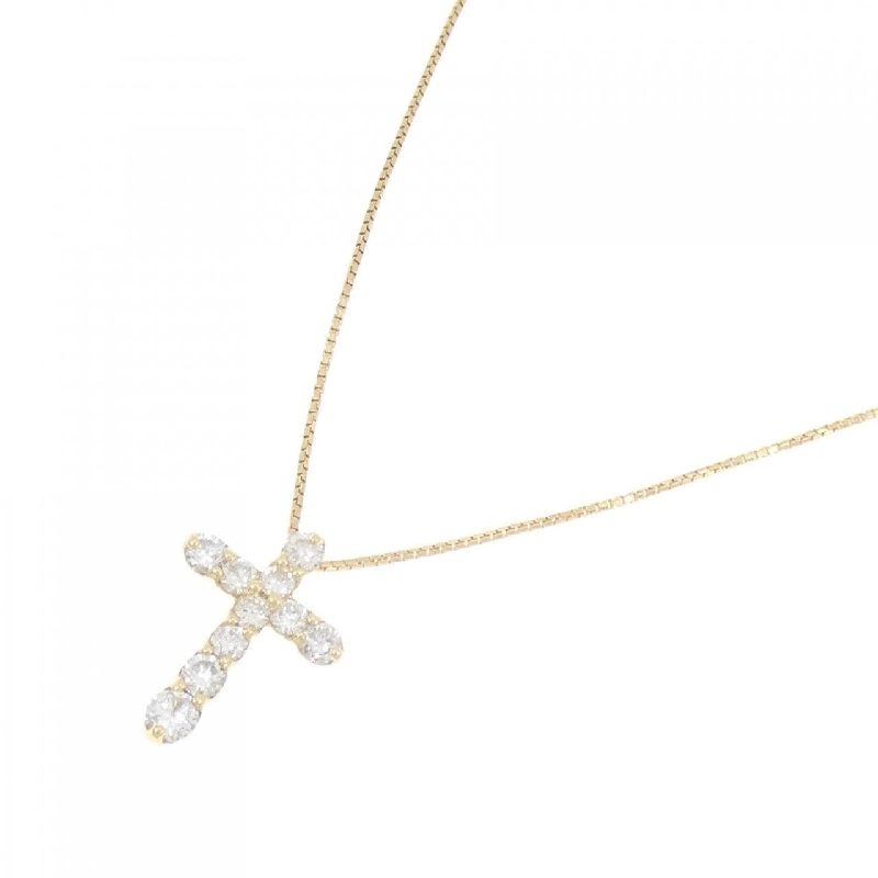 K18YG Dây chuyền kim cương hình chữ thập 0.5CT - Hàng hiệu Chính hãng 859947