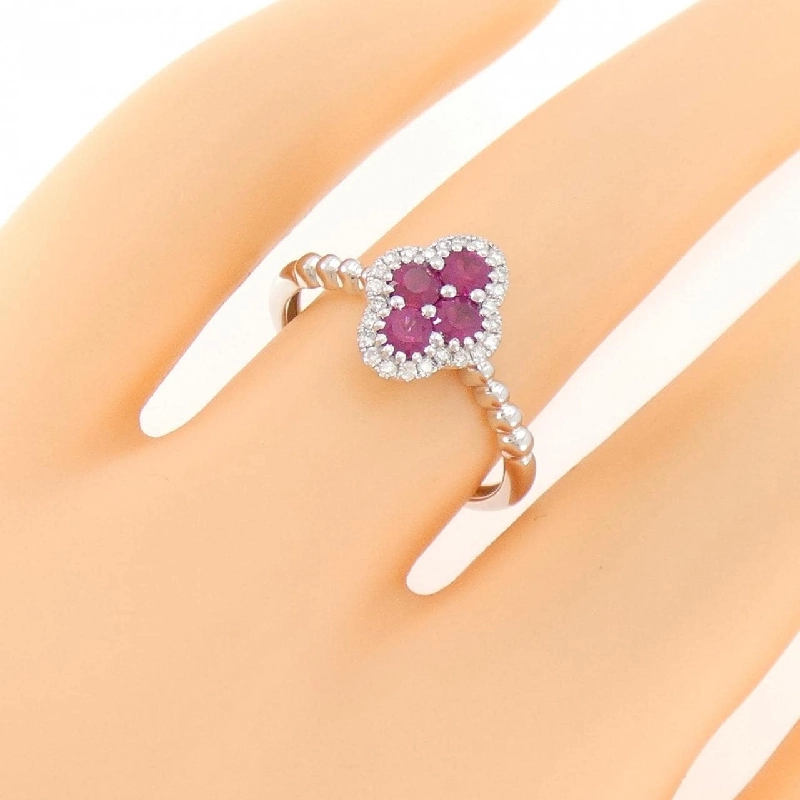 Nhẫn ruby K18WG 0.54CT 673625