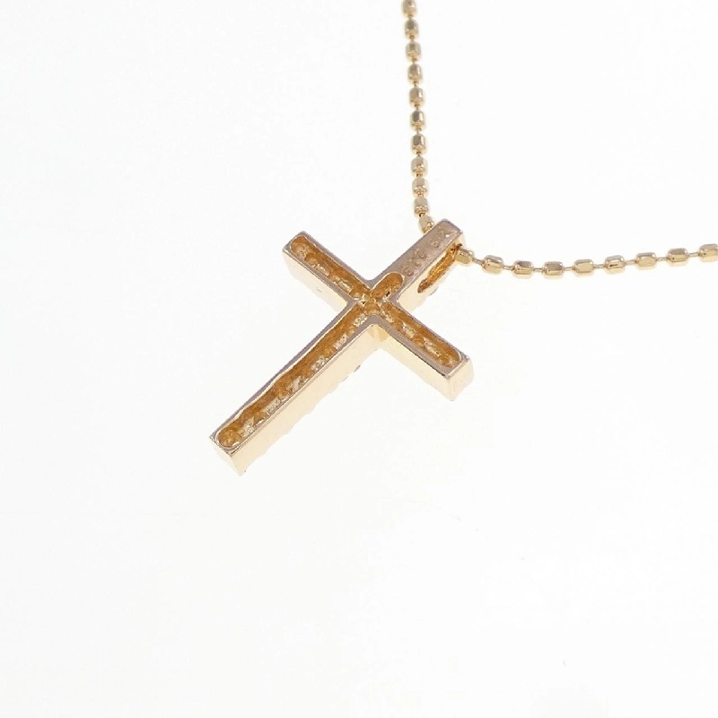 K18PG Dây chuyền kim cương hình chữ thập 0.13CT - Hàng hiệu Chính hãng 860152