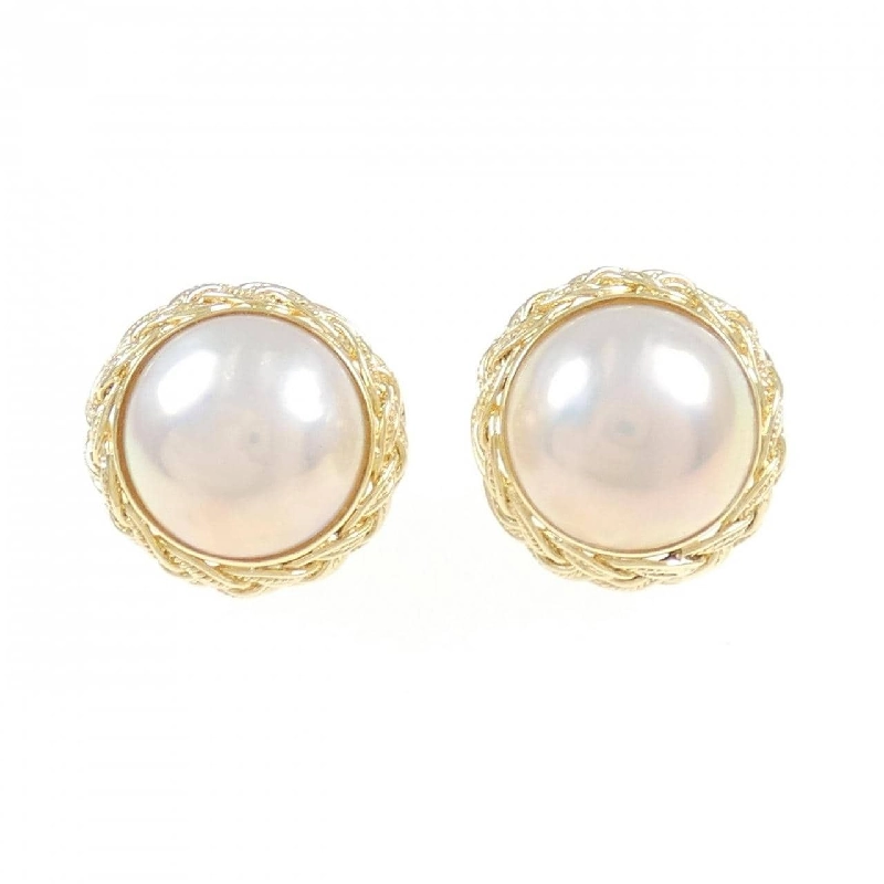 K18YG Mabe Pearl Earrings - Hàng hiệu Authentic 871908