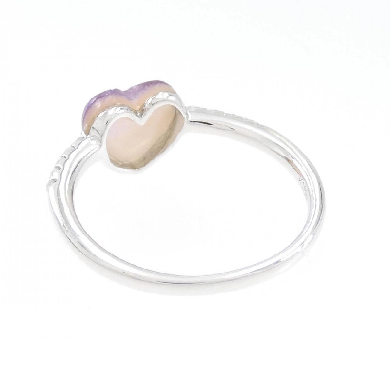 Nhẫn đá màu hình trái tim K18WG 672687