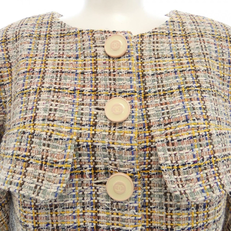 【Mã giảm giá】Áo khoác không cổ CHANEL 638168