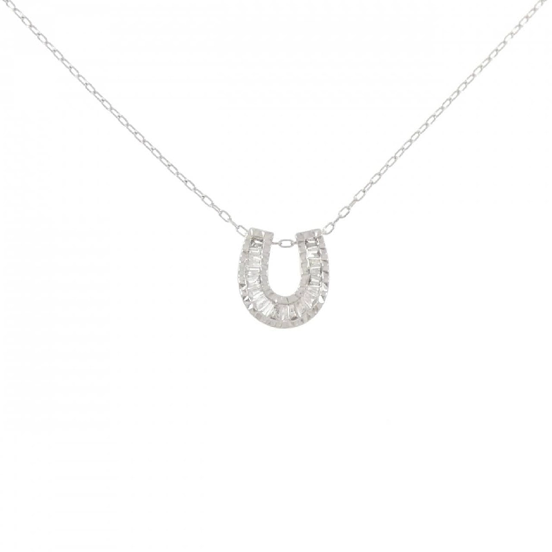 K18WG Mặt dây chuyền hình móng ngựa kim cương 0.20CT - Hàng hiệu Chính hãng 858066