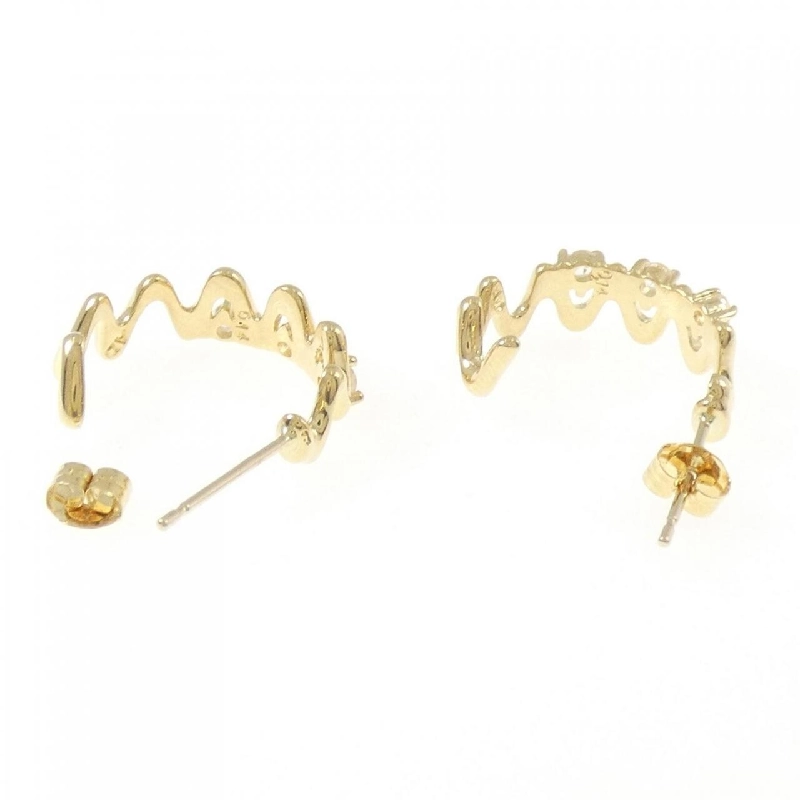 K18YG Bông tai Sapphire Trắng 0.28CT - Hàng hiệu Chính hãng 870097