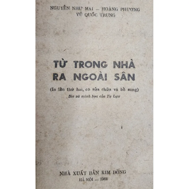 NXB Kim Đồng - TỪ TRONG NHÀ RA NGOÀI SÂN 707008