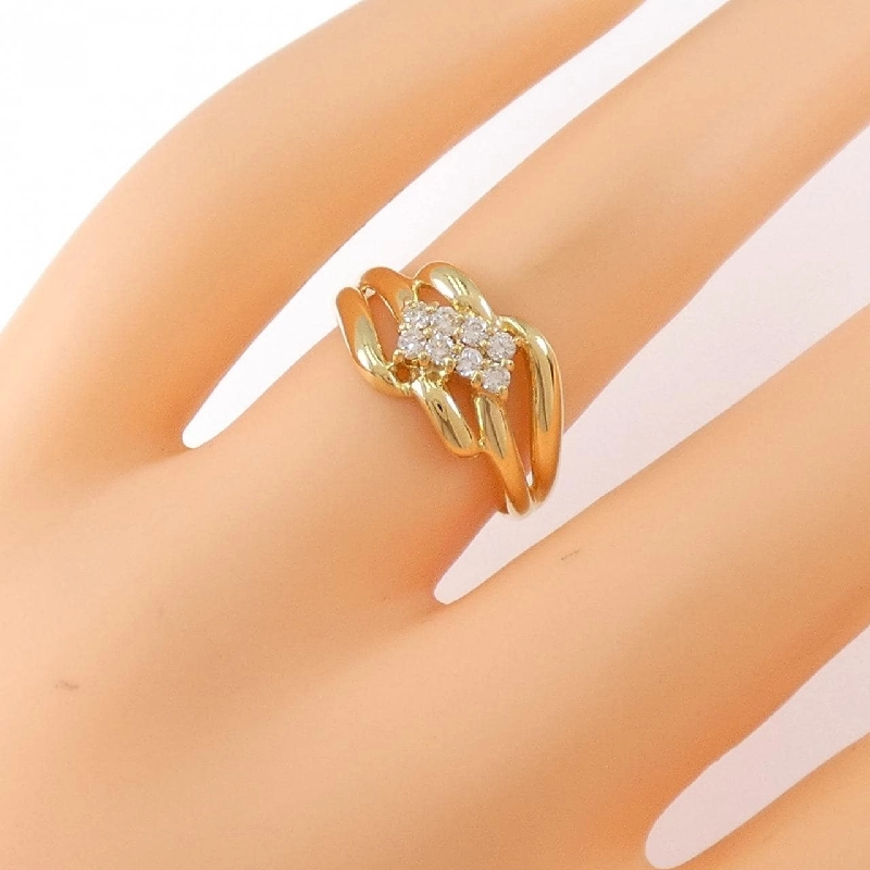 Nhẫn kim cương K18YG 0.18CT 670676