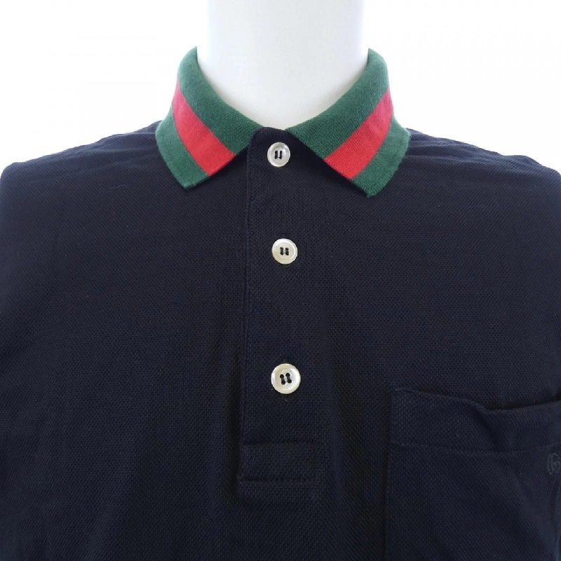 Áo polo Gucci có sọc web và cổ (có cổ) bằng cotton pique 701735 XJELJ - Hàng hiệu chính hãng 893845
