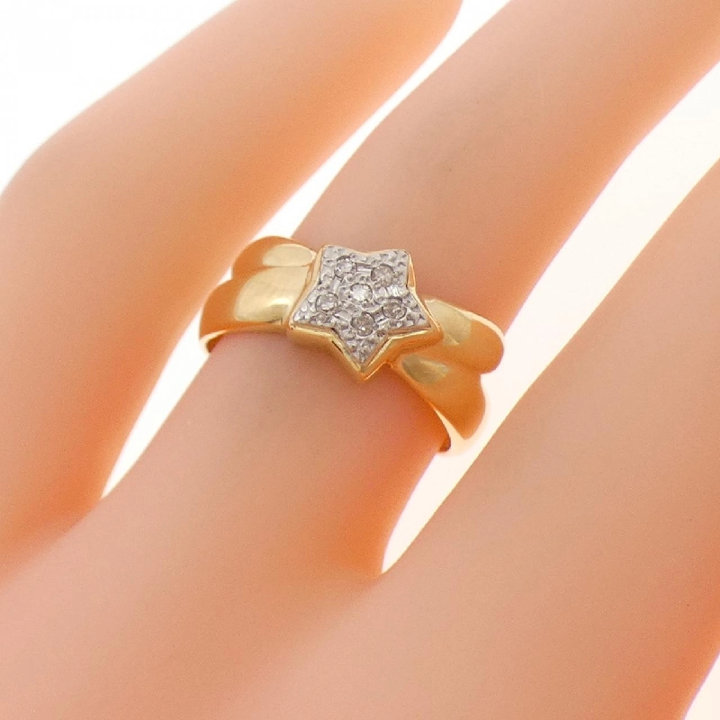 Nhẫn kim cương sao K18YG/PT900 - Hàng hiệu Authentic 850673