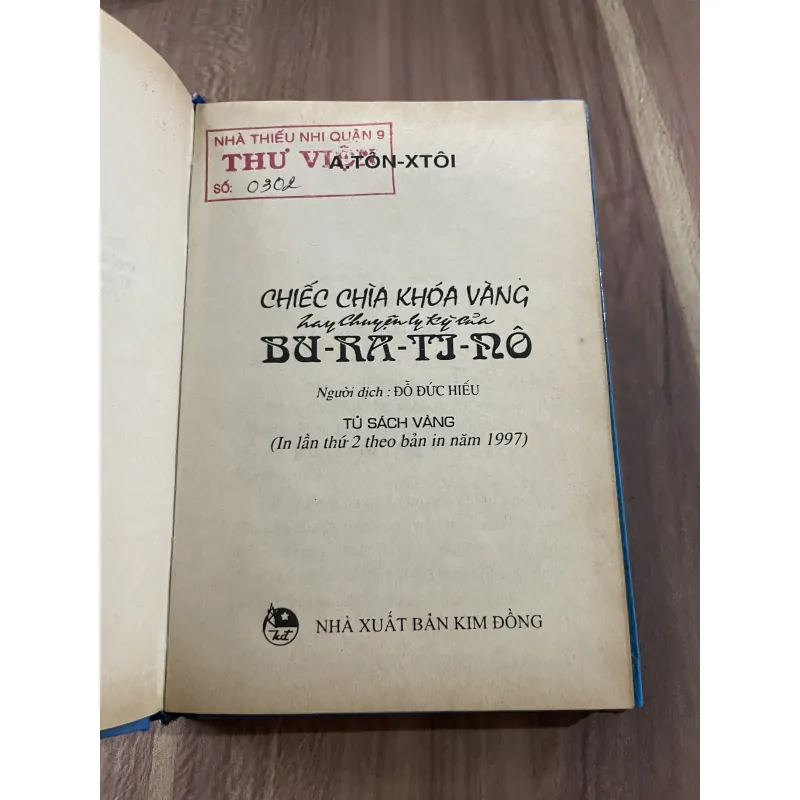 Chìa khóa vàng- A. TOLSTOY - tủ sách vàng, bìa cứng  795647