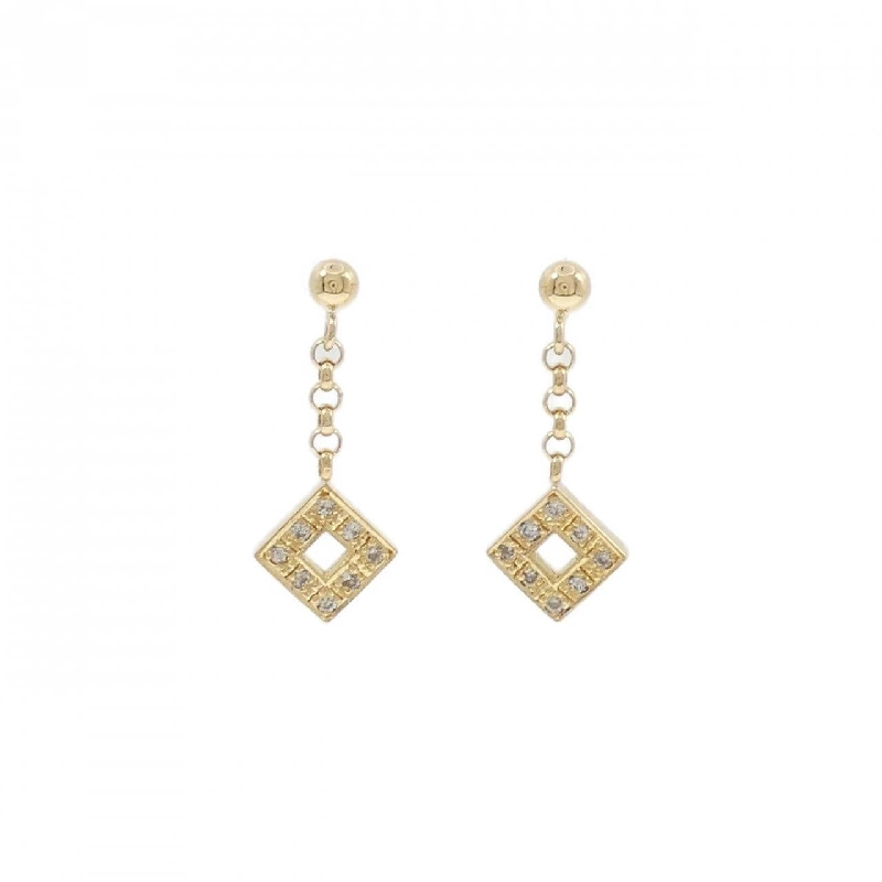 K18YG Bông tai kim cương 0.10CT - Hàng hiệu Chính hãng 870763