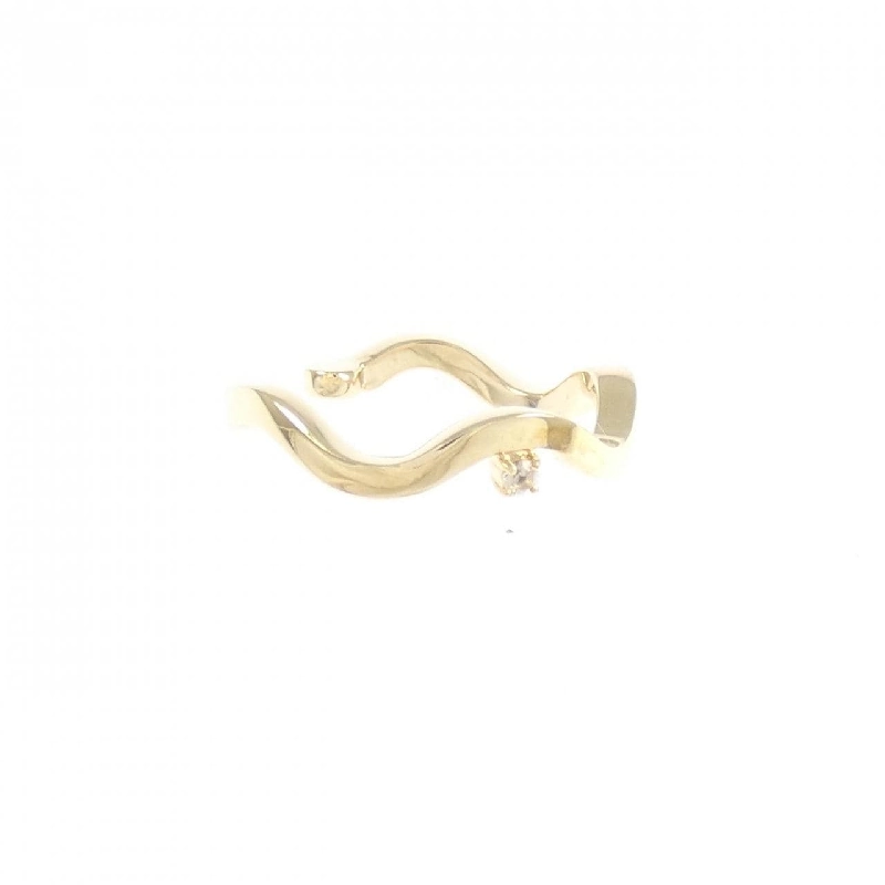 K10YG Bông tai Sapphire trắng một bên - Hàng hiệu Authentic 872650