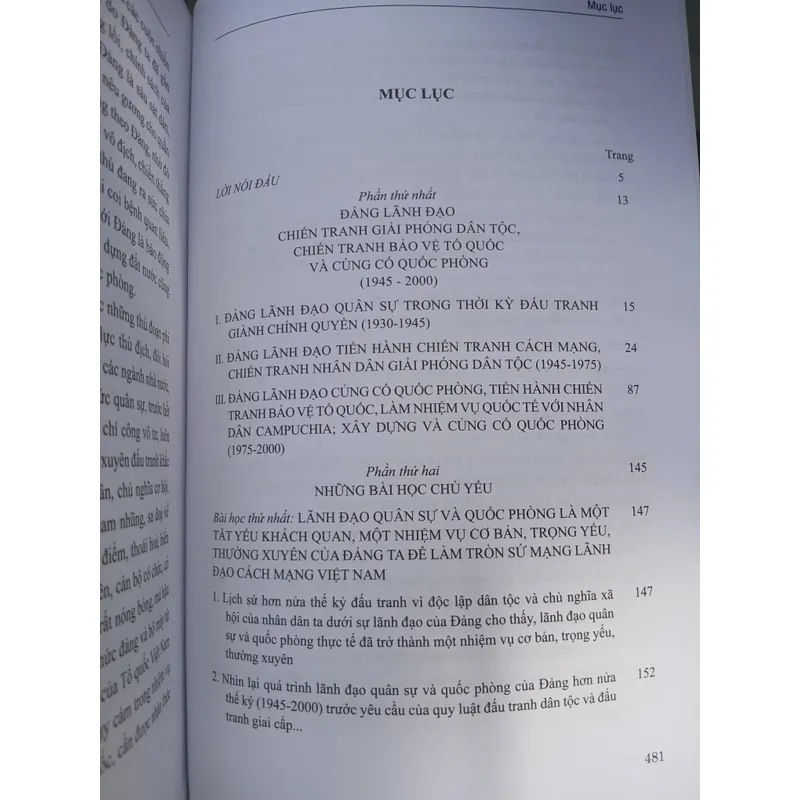 TỔNG KẾT ĐẢNG LÃNH ĐẠO QUÂN SỰ VÀ QUỐC PHÒNG TRONG CÁCH MẠNG VIỆT NAM (1945 - 2000) 731500