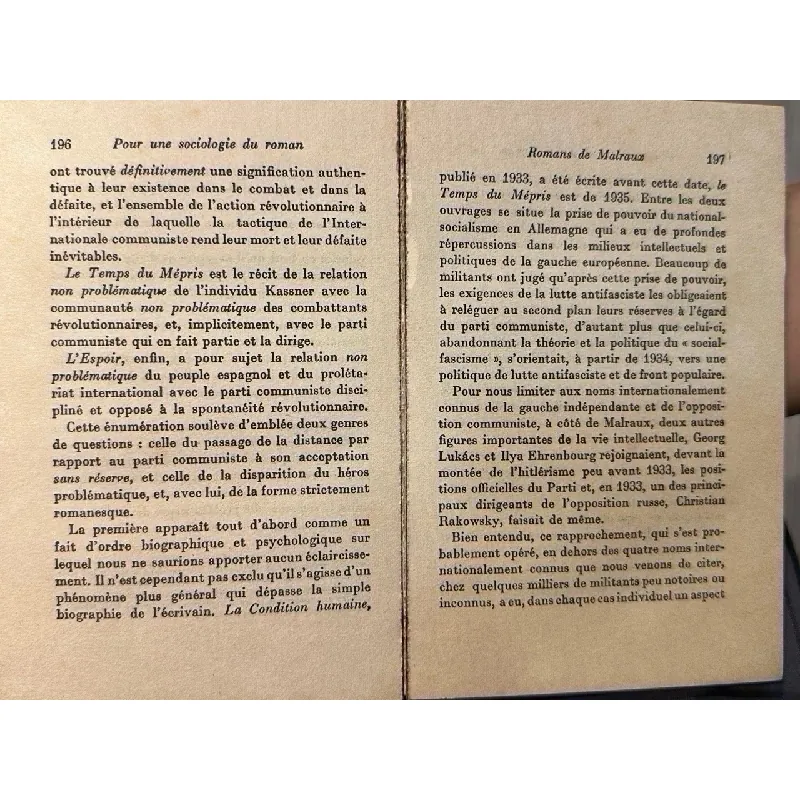 Pour une sociologie du roman - Lucien Goldmann 604314