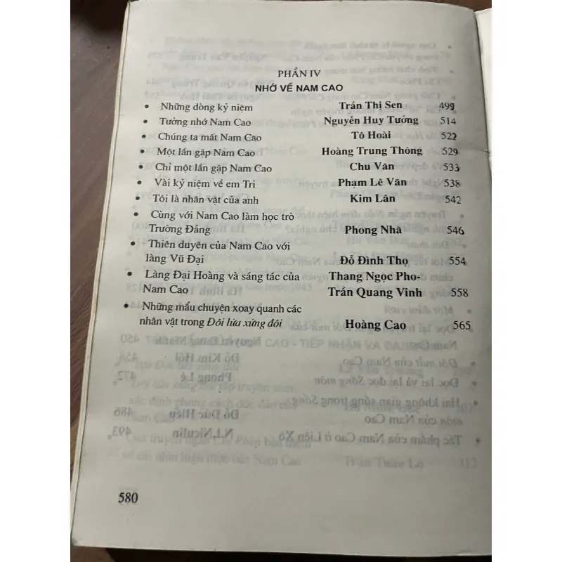 NAM CAO - NHÀ VĂN HIỆN THỰC XUẤT SẮC - NHIỀU TÁC GIẢ 674521