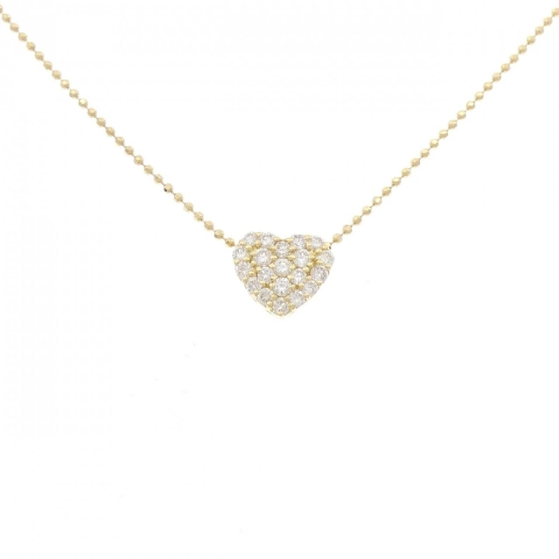 K18YG Dây chuyền kim cương hình trái tim Pavé 0.60CT - Hàng hiệu Chính hãng 861712