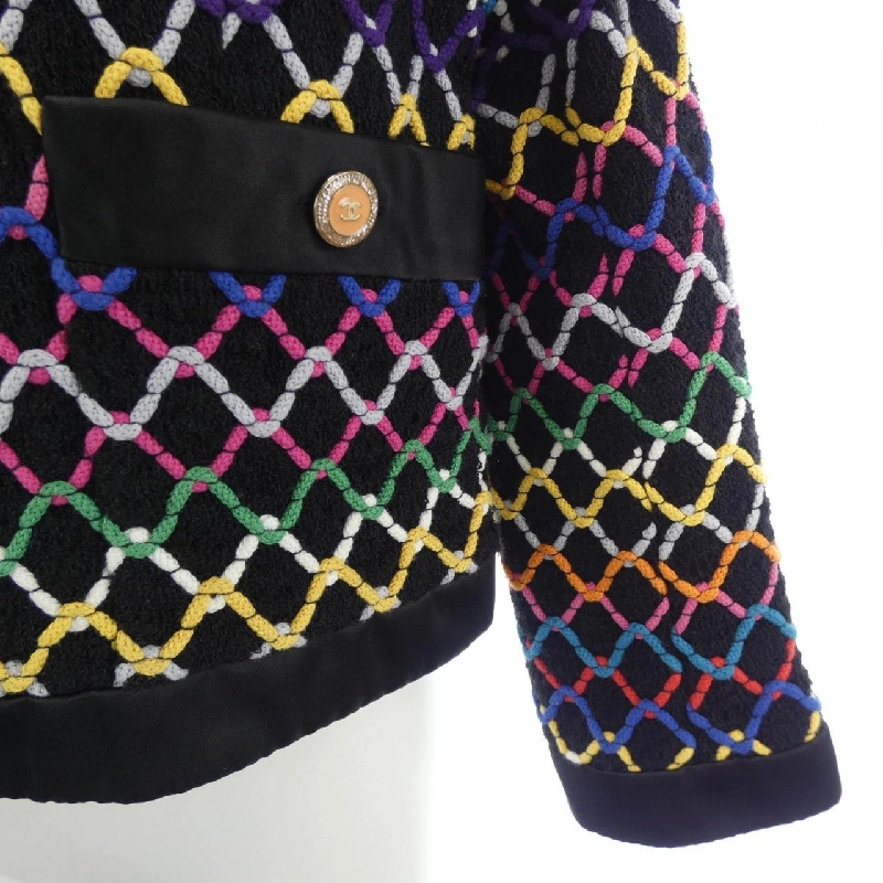 【Mã giảm giá】Áo khoác không cổ CHANEL 642489