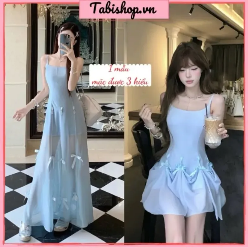 ĐẦM 2 DÂY NỮ ĐÍNH NƠ MẶC ĐƯỢC 3 KIỂU 707393