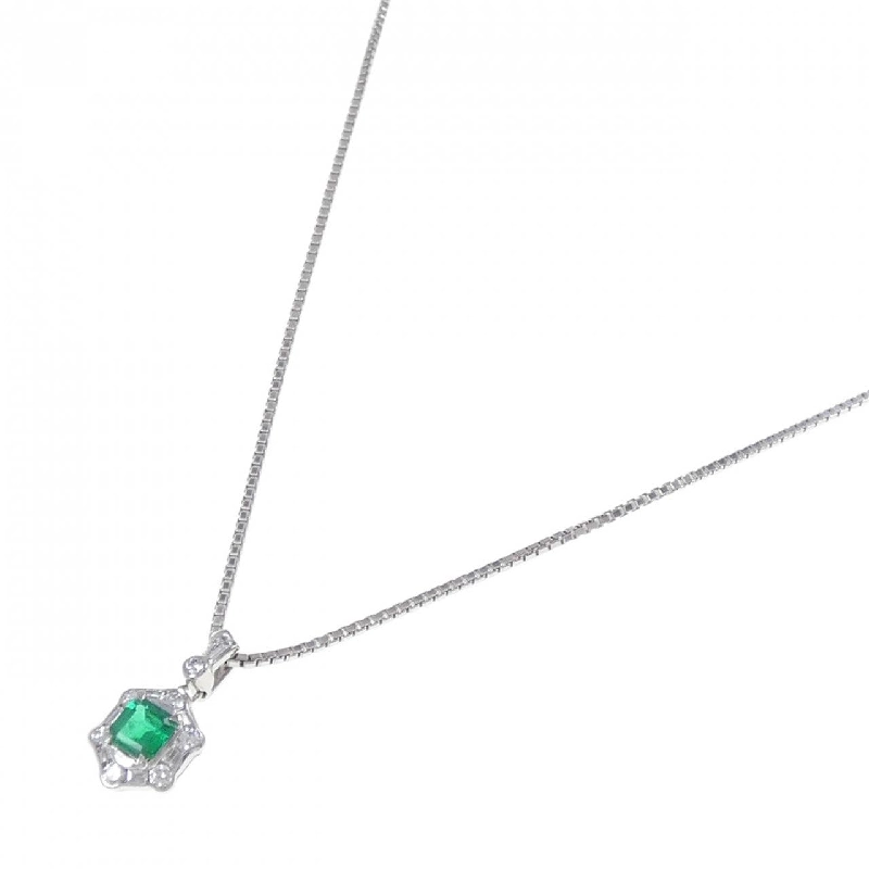 Dây chuyền Emerald PT900/PT850 0.56CT - Hàng hiệu Authentic 865370