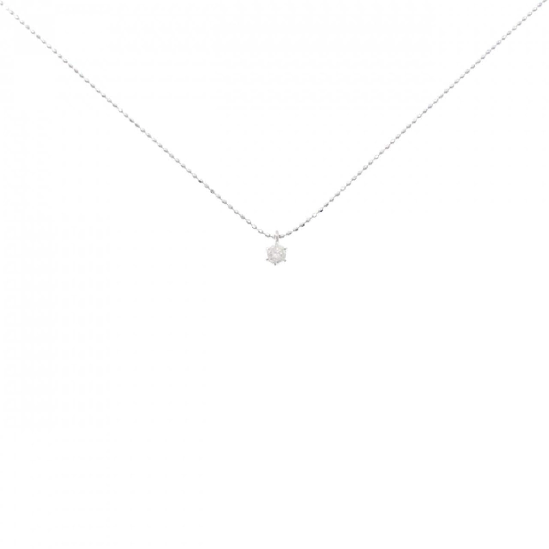 K18WG Solitaire Dây chuyền kim cương 0.1CT - Hàng hiệu Chính hãng 856992