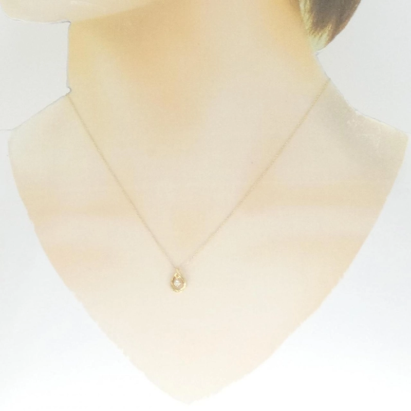 K18YG Dây chuyền kim cương - Hàng hiệu Authentic 860495