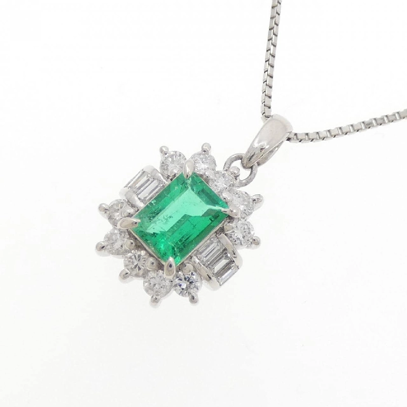 Dây chuyền Emerald PT900/PT850 0.49CT - Hàng hiệu Authentic 858836