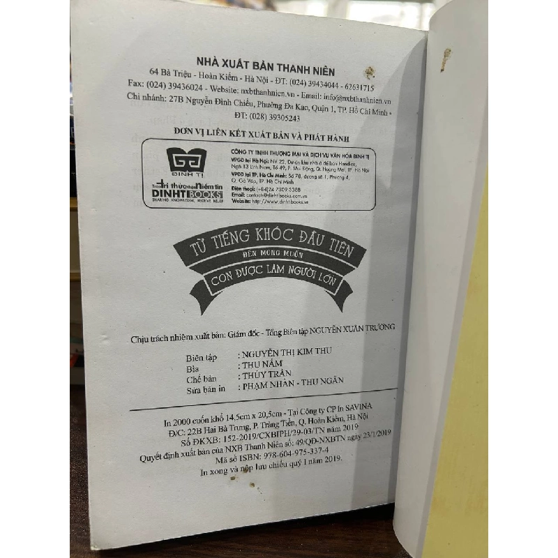 Từ Tiếng Khóc Đầu Tiên Đến Mong Muốn Con Được Làm Người Lớn - Stéphane Barbas - Stéphane Barbas - BT - Stéphane Barbas 1008284