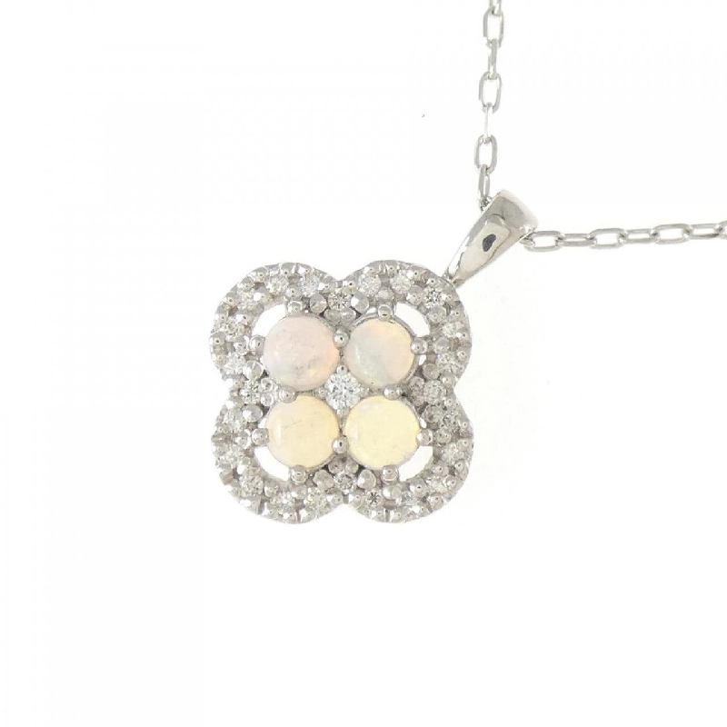 Dây chuyền hoa opal PT900/PT850 0.28CT - Hàng hiệu Authentic 860891