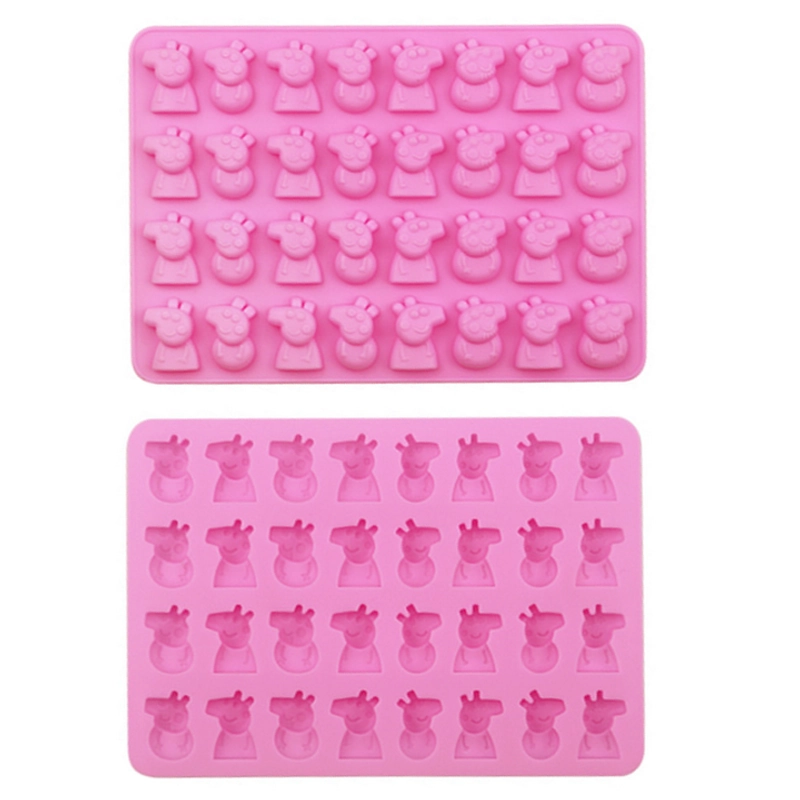 Khuôn silicon làm rau câu, kẹo dẻo chip chip , socola 32 heo con Peppa Cute - Mã số 1118 338361