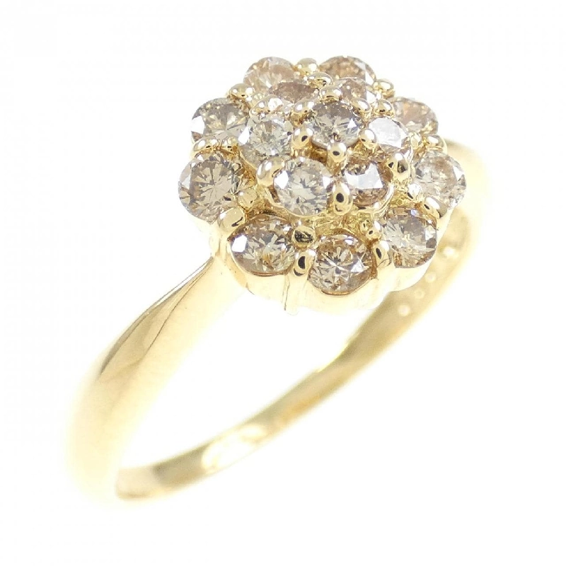 Nhẫn kim cương K18YG hoa 0.50CT 671048