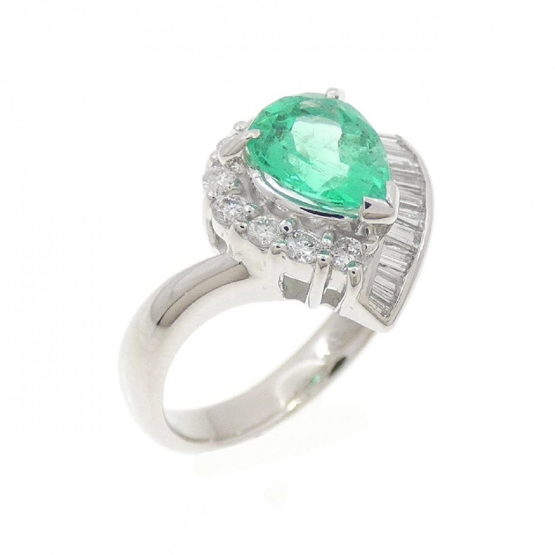 Nhẫn Emerald PT900 0.85CT - Hàng hiệu Chính hãng 853678