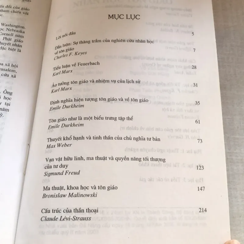 Những vấn đề nhân học tôn giáo  780763