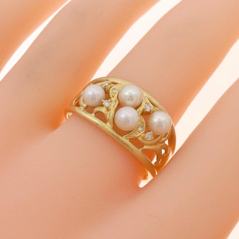 Nhẫn ngọc trai Akoya K18YG - Hàng hiệu Authentic 852120