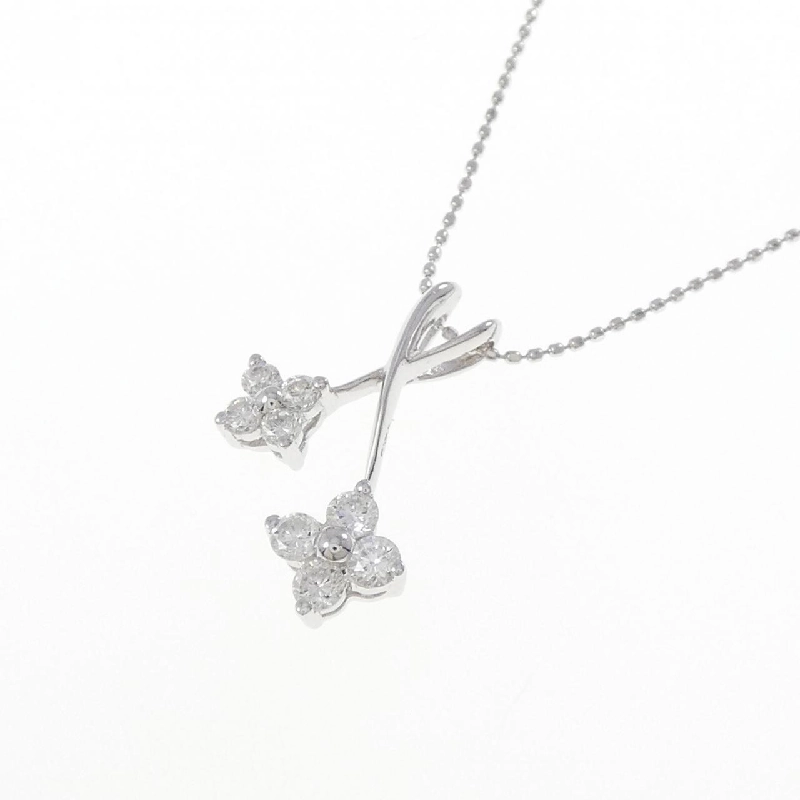 Dây chuyền kim cương hoa 750WG/K18WG 0.32CT - Hàng hiệu Authentic 859874